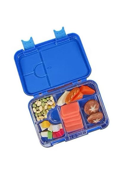 COOYA Square Sealed Lattice Lunch Box, Portable Leak-Proof, for Kids & Toddlers, Blue