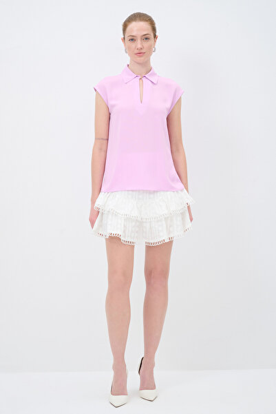 adL Yakalı Kolsuz Bluz