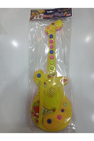 CAN Sesli Işılklı Gitar . Müzikli Gitar . 35 Cm Boyunda Şık Gösterişli Gitar Fma06153