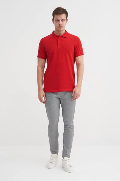 Cazador Men's Red Polo Pike T-Shirt - 4613 Model