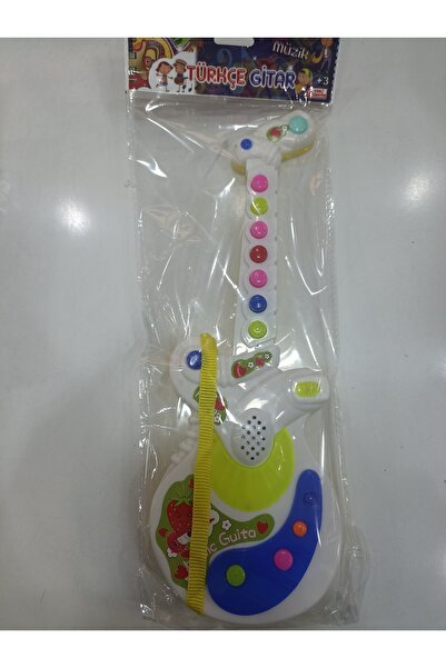 CAN Sesli Işılklı Gitar . Müzikli Gitar . 35 Cm Boyunda Şık Gösterişli Gitar Fma06153