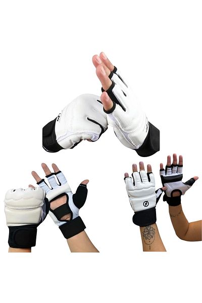 Gök Sports Taekwondo Gloves with Wrist Bandage Ideal for Half Finger Taekwondo Mma Training