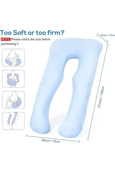 COOYA Pregnancy Pillows For Sleeping, Cotton U-shaped Maternity, Maternity Hips, Legs, Belly For Pregnancy