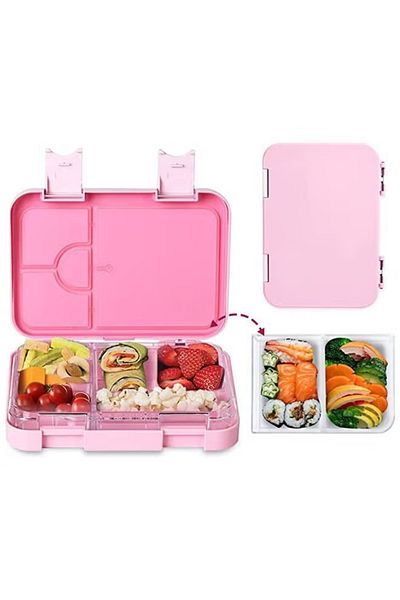 COOYA Lunch Box, 4/6 Compartment, Leak-Proof, BPA-Free, Microwave Dishwasher for School/Work/Travel/Picnic