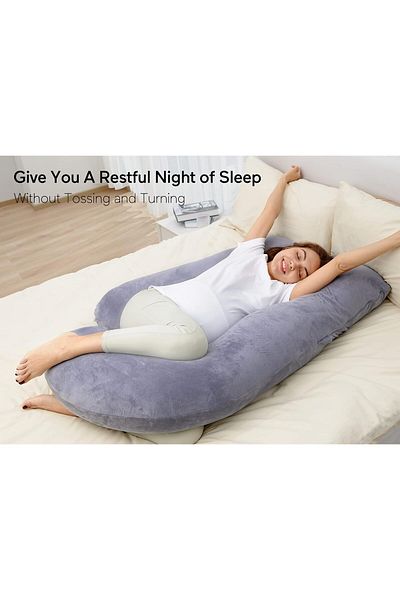 COOYA Pregnancy Pillows for Sleeping,U Shaped Full Body Maternity Pillow with Removable Cover
