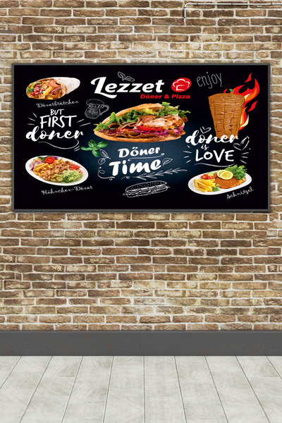 poster marketi Kendinden Yapışkanlı Duvar Kağıdı ile Döner ve Lezzetli Menü