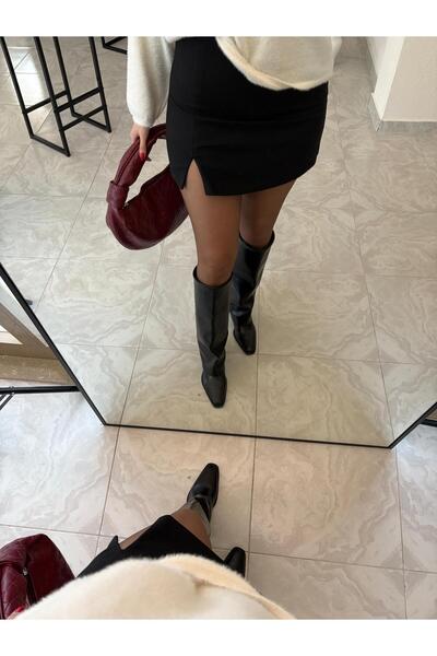 LUZ Yırtmaç Detaylı Şort Etek