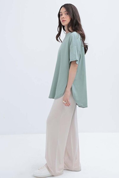 ALLDAY Μπλουζάκι με κοντό μανίκι με σχισμή μέντας