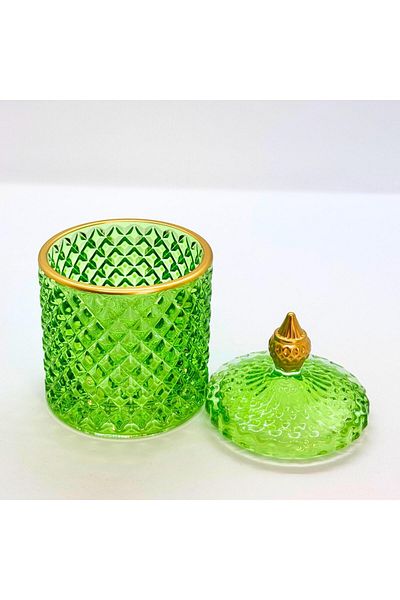 Tırtıl Home Züccaciye Mini Sugar Bowl with Glass Lid