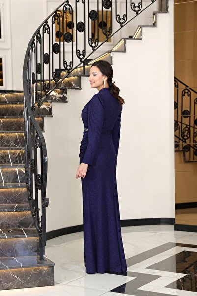 SUBU TASARIM Синій TBSFVM208 Dilara Вечірня сукня