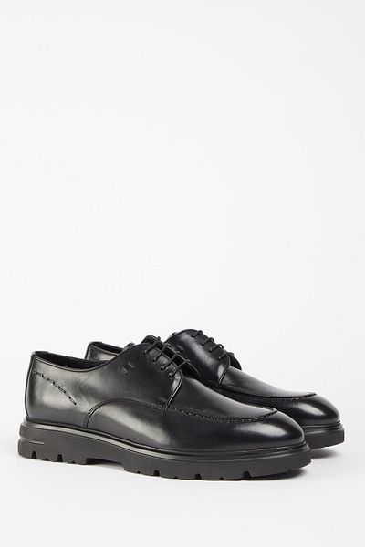 Galliano Shoes Lione Genuine Leather Black Soft Eva Ready Sole Classic Shoes