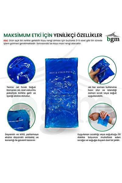 bgm 6’lı Avantaj Paketi Sıcak Soğuk Kompres Termo Jel Orta Boy 14x26 Cold Pack Kompres Buz Jel