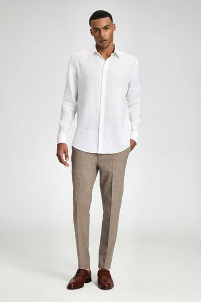 Hemington White Pure Linen Sports Shirt