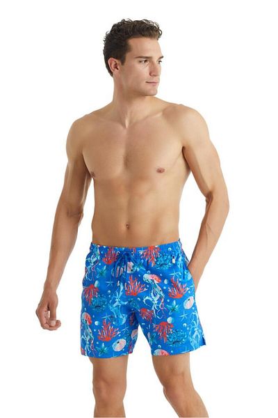 Blackspade Costum de baie pentru bărbați cu model Blue Sea Shorts C3T2N4O01