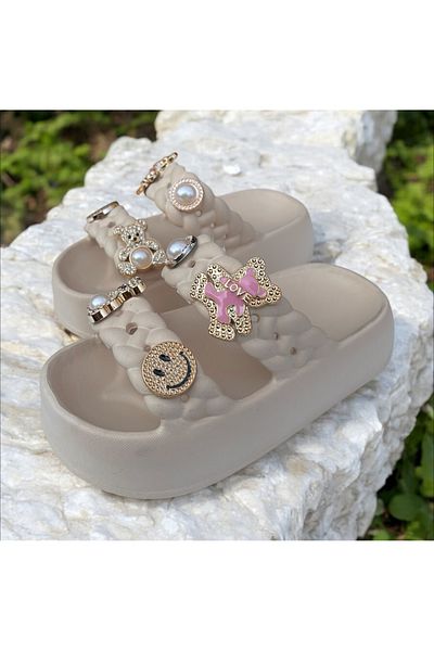 Hızlı Al Girl's Stone Slippers.Garden Beach Pool Stone Slippers Suitable for Daily Use