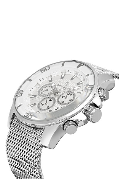 DAVID GUNER Men's Wristwatch Dg-8263Gc-A1 with Silver Coated White Dial
