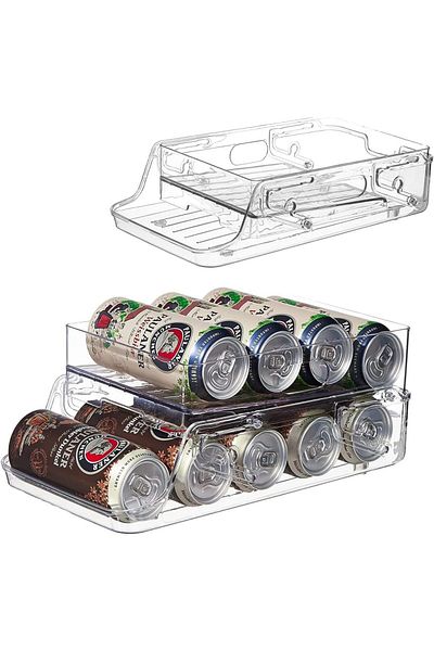 COOYA Double Lift Organizer, Adjustable Height for Refrigerator, Pantry, Cabinets, Table Top, Plastic
