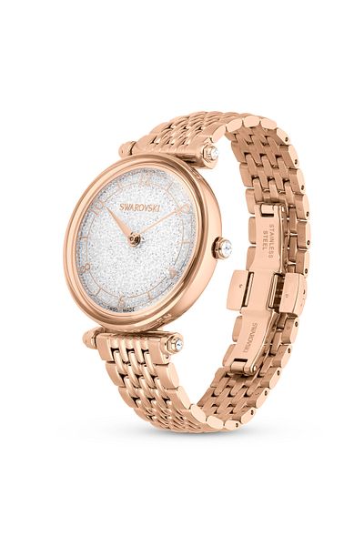 Swarovski Crystalline Wonder Watch, Swiss Made, Metal Bracelet, Rose Gold Tone, Rose Gold Color Surface