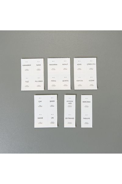 Sıcak Atölye Model Sugar 20 Jar Label - White / Black
