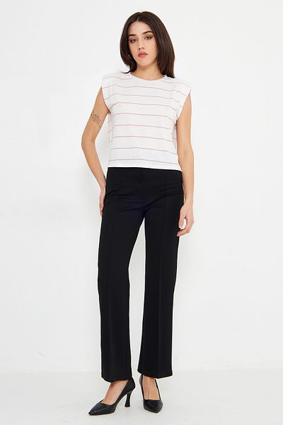 Dİ GİYİM Women's Shoulder Vatka Detail T-Shirt