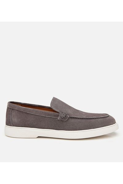 Hotiç Men's Suede Leather Anthracite Loafer
