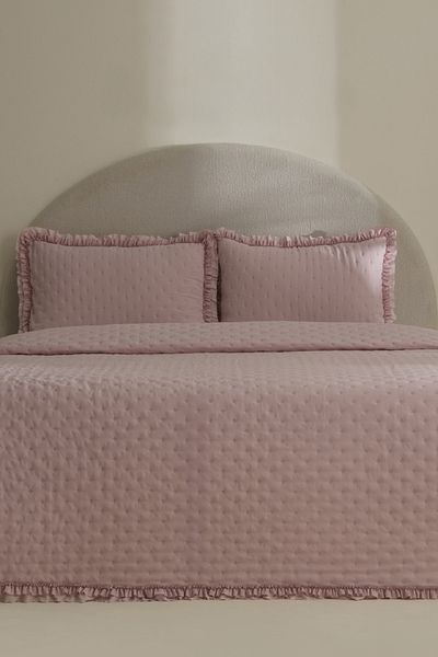 Karaca Home Viona Double Bedspread Set Powder