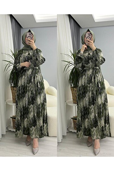 suphan tekstil KADIN TESETTÜR VİSKON BOYDAN ELBİSE