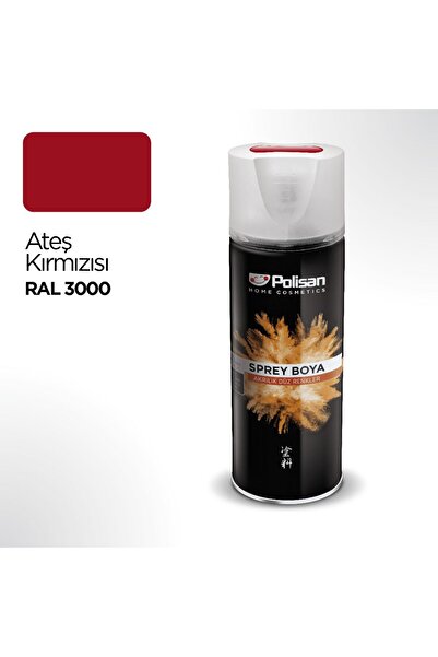 Polisan Akrilik Sprey Boya Ateş Kırmızı Ral-3000 400Ml