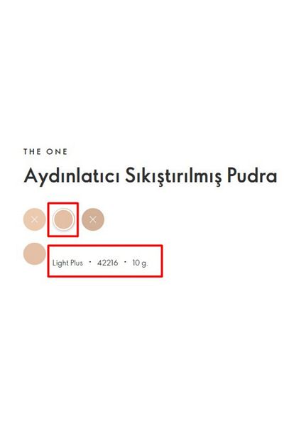 Oriflame The One Illuminating Compressed Powder - Light Plus 42216