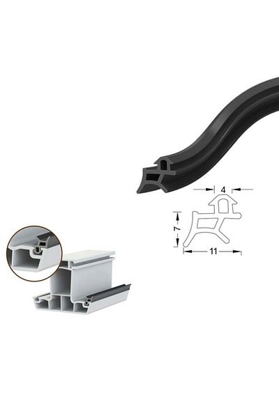 SSEPETLESENE 10 Meters Shaia Pvc Door Window Wick Seal Black