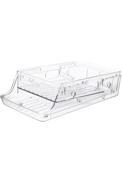 COOYA Double Lift Organizer, Adjustable Height for Refrigerator, Pantry, Cabinets, Table Top, Plastic