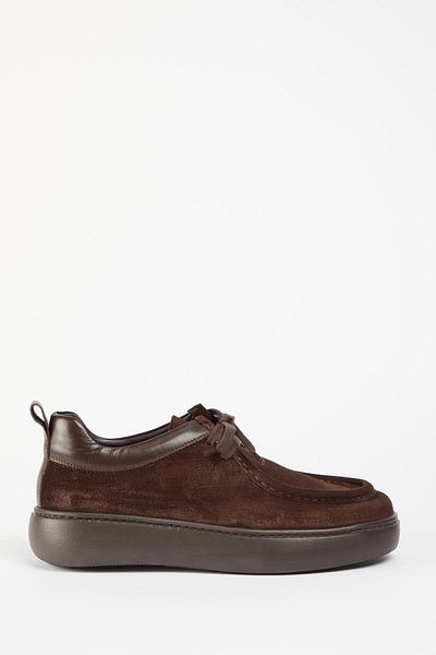 Galliano Shoes Akita Genuine Leather Brown Suede Eva Ready Sole Casual Shoes