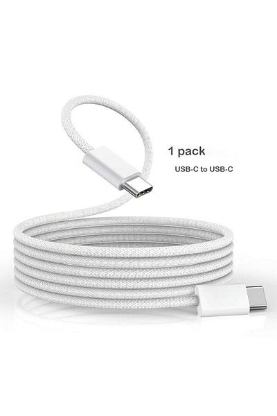 Generic USB-C to USB-C Fast Charging Cable –Nylon Braided, High-Speed Data Transfer for Phones, Laptops