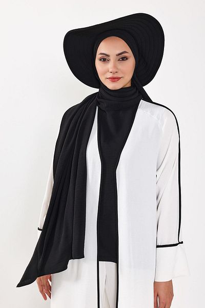 Aisha's Design Practical Shawl Turban with Detachable Bow Hat on the Back,Ss-2A