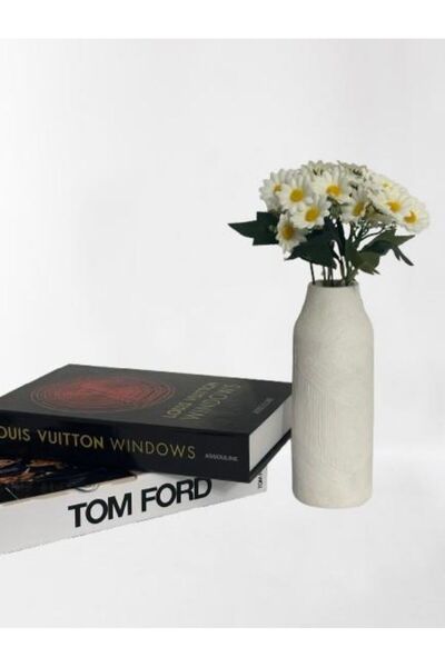 Ekol Çiçekçilik 2 Demet Beyaz Kır Papatyası Yapay Çiçek Gerçek Görünümlü 10 D...