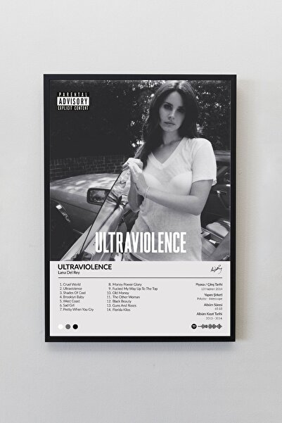 Sticksy Lana Del Rey Ultraviolence Albümü Çerçevesiz Albüm Tasarımlı Spotify ...