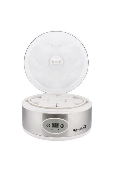 Hausberg Aparat De Preparat Iaurt Hb-2191 Cu Display Led, 7 Cani Din Sticla De 200 Ml, 50 W