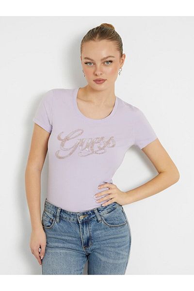 Guess Tricou Slim Fit Script pentru femei
