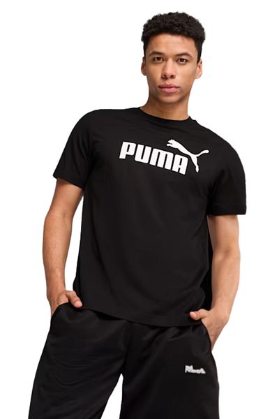 Puma Essentials No. 1 Logo Tee Men's Black Short Sleeve T-Shirt 682532   01