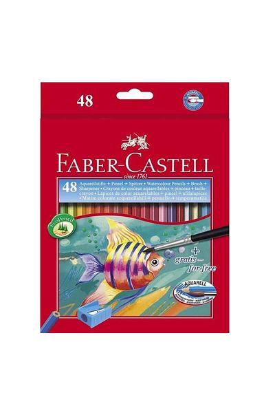 Faber Castell Faber-Castell Watercolor Brush Set of 48 Colored Pencils