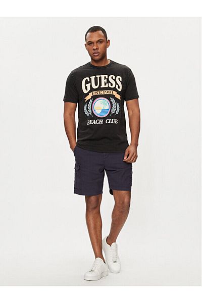 Guess Ανδρικό σορτς Cargo Otis - Μείγμα από βαμβάκι και λινό