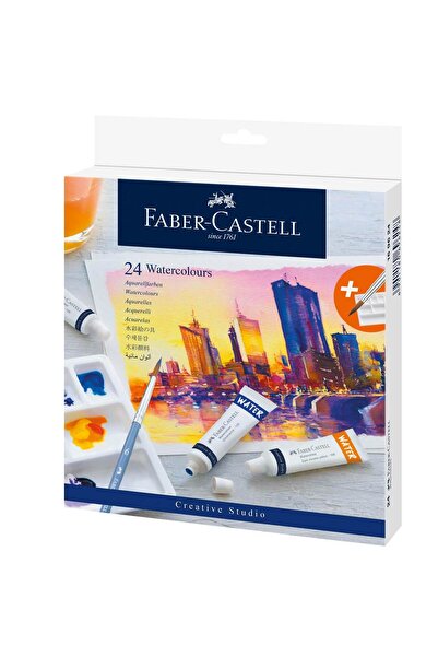 Faber Castell Set culori tempera la tub 9ml cu paleta Faber-Castell - 24