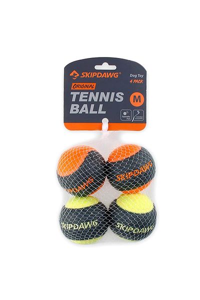 Gigwi Original Tennis Squeaker Ball Dog Toy, 4 Pack