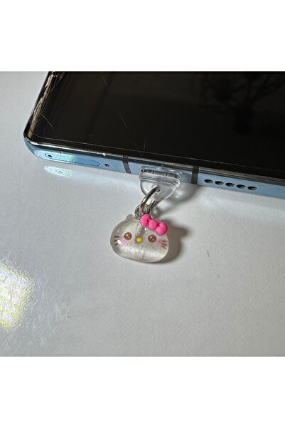 aysequlce hello kitty telefon charmı şarj soketi toz koruma lightning giriş i...