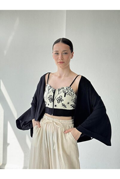 Retrobird Γυναικεία Παπούτσια με Σχέδιο Mini Kimono - Μαύρο Χρώμα