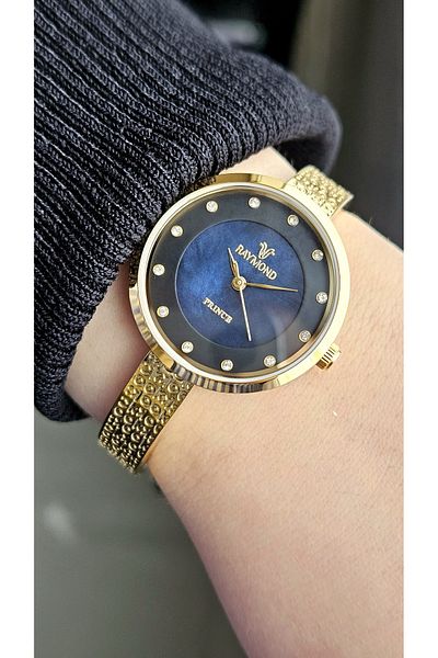Raymond Rym-211711 Raymond Women's Wristwatch - Steel Case and Band - 2 Years Warranty