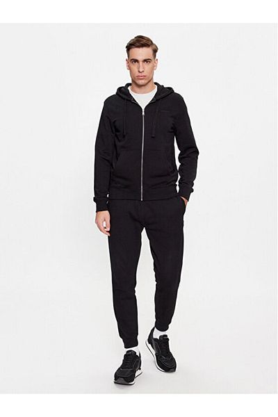 Guess Черен мъжки суичър с яка и качулка - M4Rq48Kbk32Jblk_Brooks Hoodie Truck