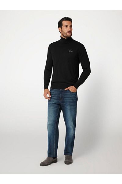 Guess Ebenezer Men's Silk Wool Blended Knitwear