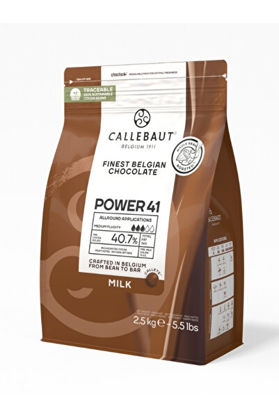 Callebaut Güçlü 41 Sütlü Kuvertür Drop Çikolata 2,5 Kg