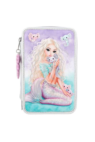 Top Model Pencil Case Equipped With 3 Zippers Mermaid
